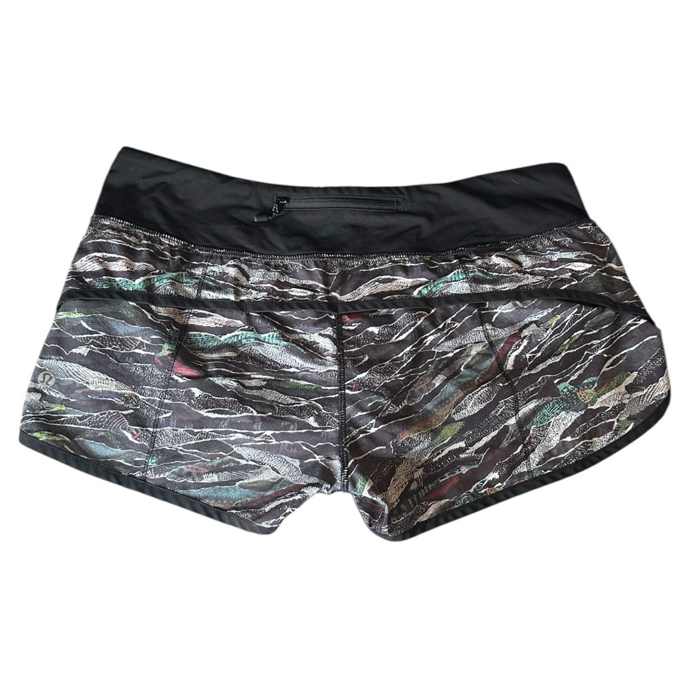 Lululemon Athletica Black and Green Athletic Shorts